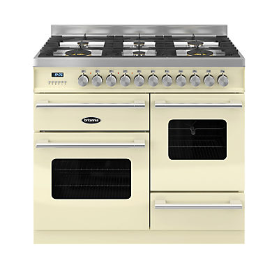 Britannia RC-10XGG-DE Delphi Dual Fuel Range Cooker Cream